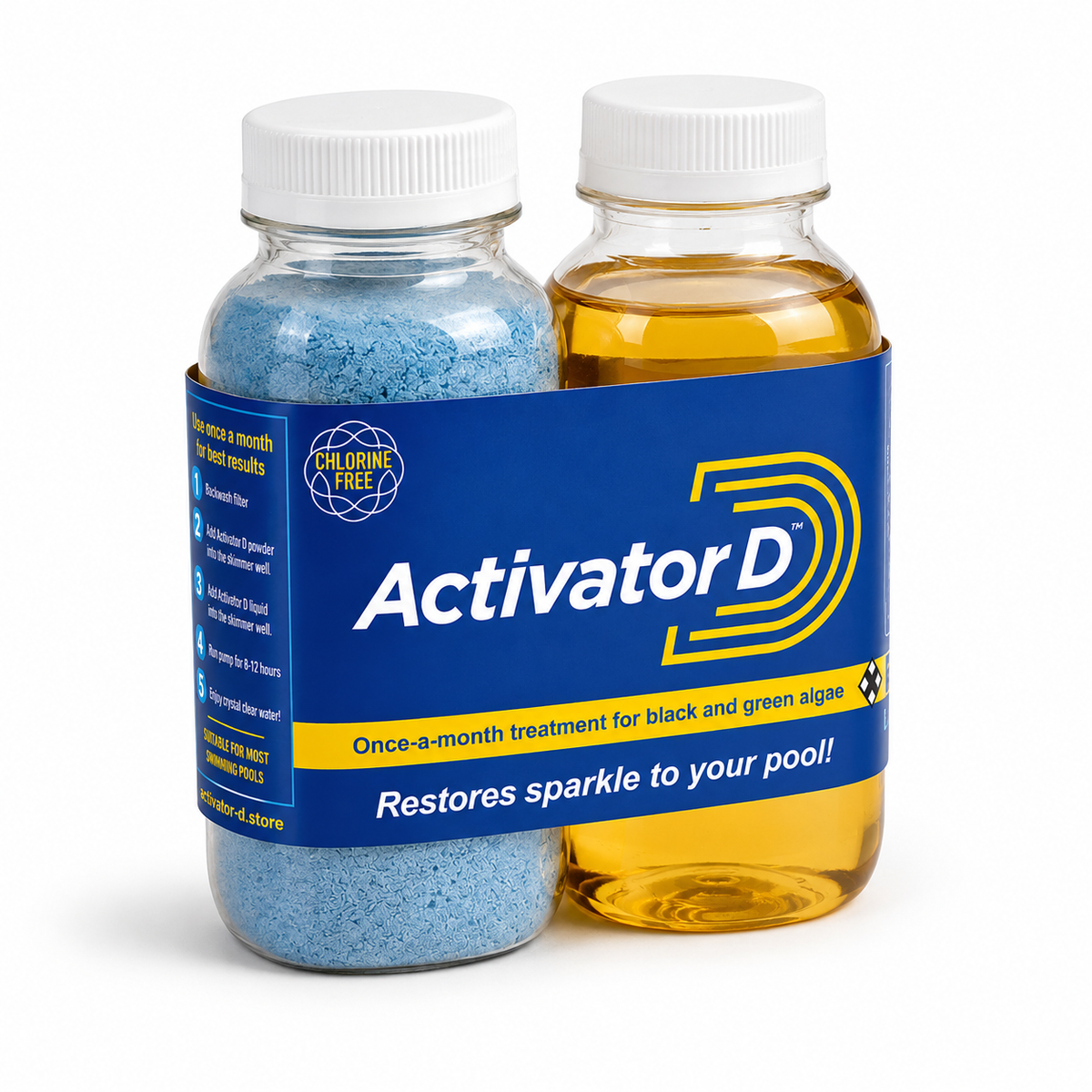 Activator-D Monthly Pack | Black & Green Algae Treatment